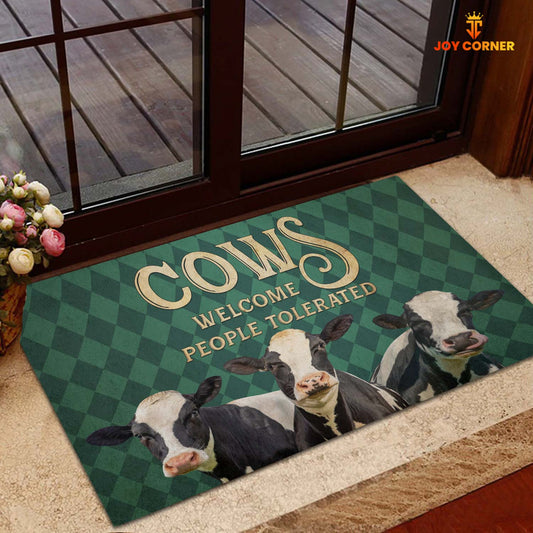 Uni Holstein Cattle Welcome People Tolerated Doormat