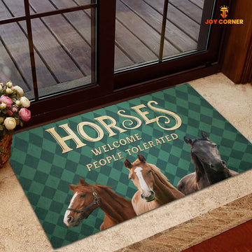 Uni Horse Welcome People Tolerated Doormat