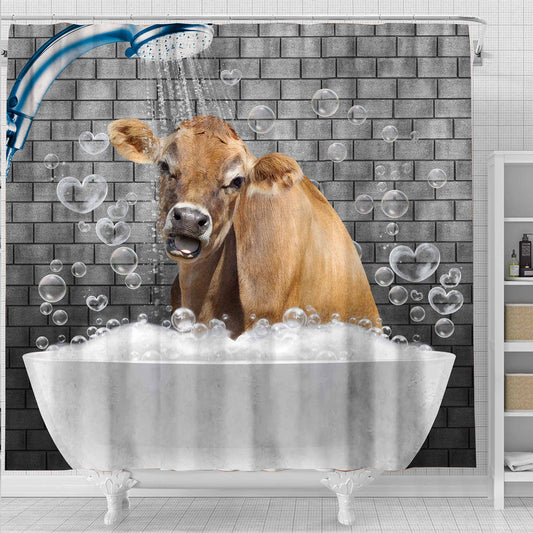 Uni Jersey Brick Wall 3D Shower Curtain