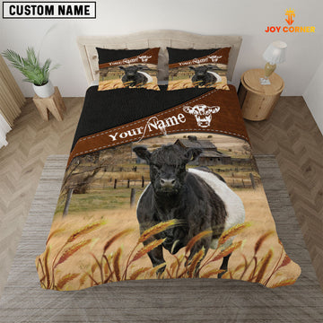 Uni Belted Galloway On The Field Customized Name 3D Bedding Set