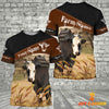 Uni Black Hereford On Farms Custom Name Printed 3D Black Hoodie