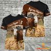 Uni Simmental On Farms Custom Name Printed 3D Black Hoodie