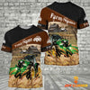 Uni Tractor On Farms Custom Name Printed 3D Black Hoodie