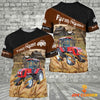 Uni Red Tractor On Farms Custom Name Printed 3D Black Hoodie