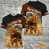 Uni Highland Cattle On Farms Custom Name Printed 3D Black Hoodie