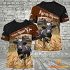 Uni Holstein On Farms Custom Name Printed 3D Black Hoodie