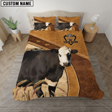 Uni Black Hereford Cattle Customized Bedding set