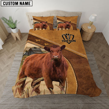 Uni Red Angus Cattle Customized Bedding set