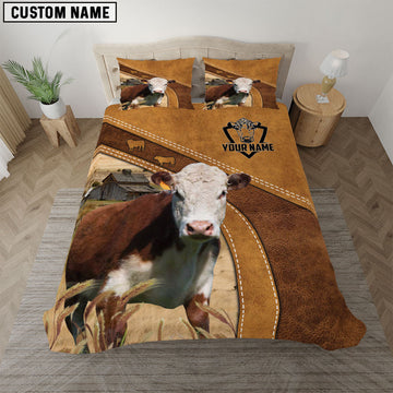 Uni Hereford Cattle Customized Bedding set