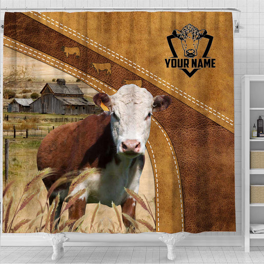 Uni Custom Name Hereford Pattern Shower Curtain