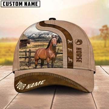 Uni Horse Custom Name Light Brown Cap