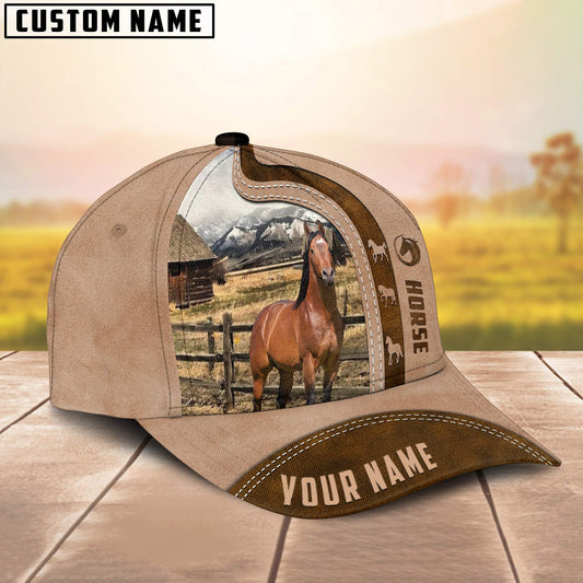 Uni Horse Custom Name Light Brown Cap