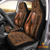 Uni Horse Leather Carving Customized Name Car Seat Cover Set