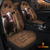 Uni Shorthorn Leather Carving Customized Name Car Seat Cover Set