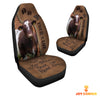 Uni Shorthorn Leather Carving Customized Name Car Seat Cover Set