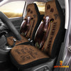 Uni Shorthorn Leather Carving Customized Name Car Seat Cover Set