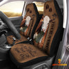 Uni Hereford Leather Carving Customized Name Car Seat Cover Set