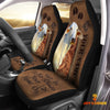 Uni Brahman Cattle Leather Carving Customized Name Car Seat Cover Set