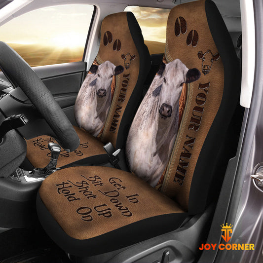 Uni Speakle Park Leather Carving Customized Name Car Seat Cover Set