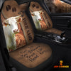 Uni Charolais Leather Carving Customized Name Car Seat Cover Set