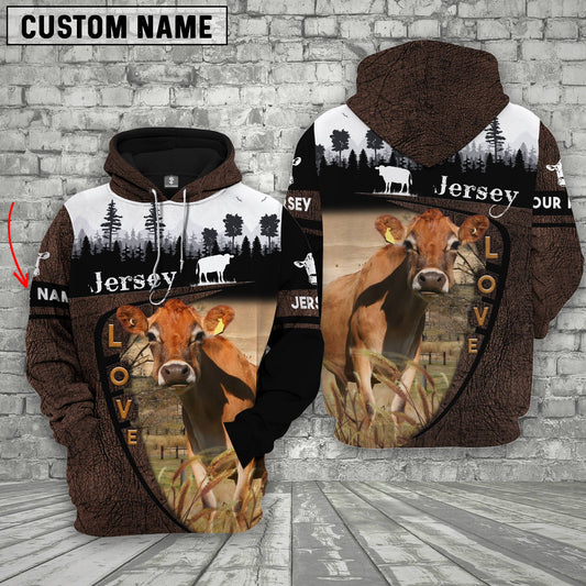 Uni Jersey On Farms Custom Name Printed 3D Wooden Forest Hoodie