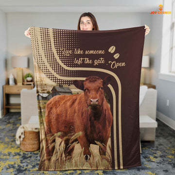 Uni Red Angus Live Like Someone Left The Gate Open Cattle Blanket