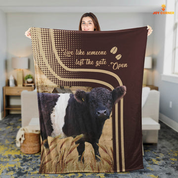 Uni Belted Galloway Live Like Someone Left The Gate Open Cattle Blanket