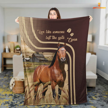 Uni Horse Live Like Someone Left The Gate Open Blanket