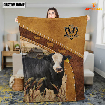 Uni Blaze Faced Simmental Custom Name Blanket Collection