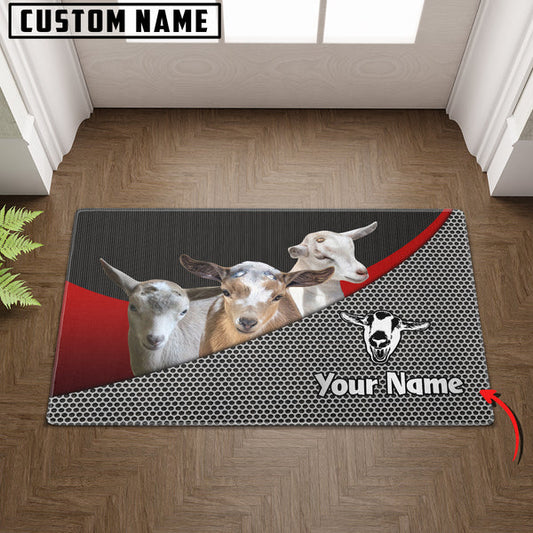 Uni Debudded Goat Metal Pattern Doormat