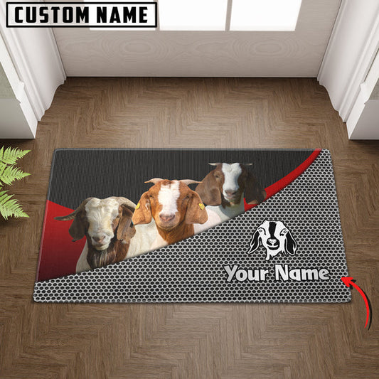 Uni Boer Goat Metal Pattern Doormat