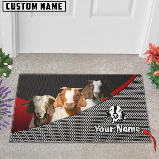 Uni Boer Goat Metal Pattern Doormat