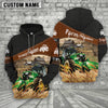 Uni Tractor On Farms Custom Name Printed 3D Black Hoodie