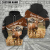 Uni Texas Longhorn On Farms Custom Name Printed 3D Black Hoodie