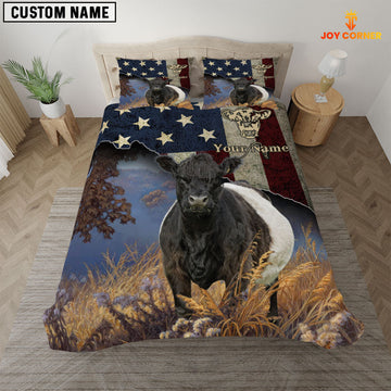 Uni Belted Galloway America Customized Name 3D Bedding Set