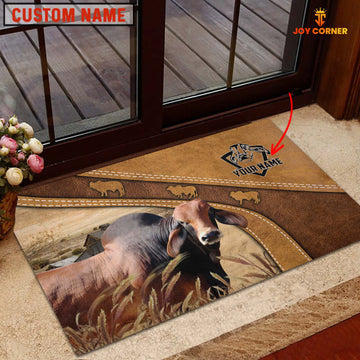 Uni Farm Personalized Name Brahman Doormat