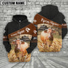 Uni Gelbvieh On Farm Custom Name Printed 3D Black Hoodie