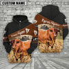 Uni Santa Gertrudis On Farm Custom Name Printed 3D Black Hoodie