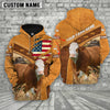 Uni Personalized Name 3D Simmental Flag Hoodie