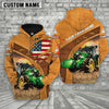 Uni Personalized Name 3D Tractor Flag Hoodie