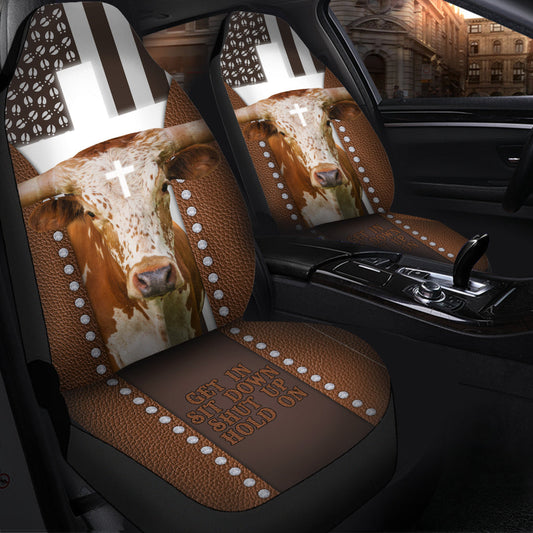 Uni Jesus Texas Longhorn Pattern Car Seat Cover Set