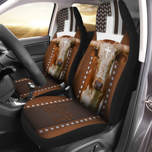 Uni Jesus Texas Longhorn Pattern Car Seat Cover Set