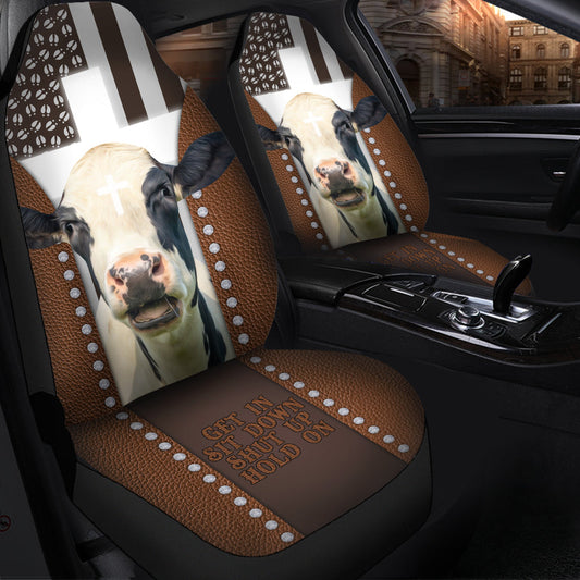 Uni Jesus Holstein Pattern Car Seat Cover Set