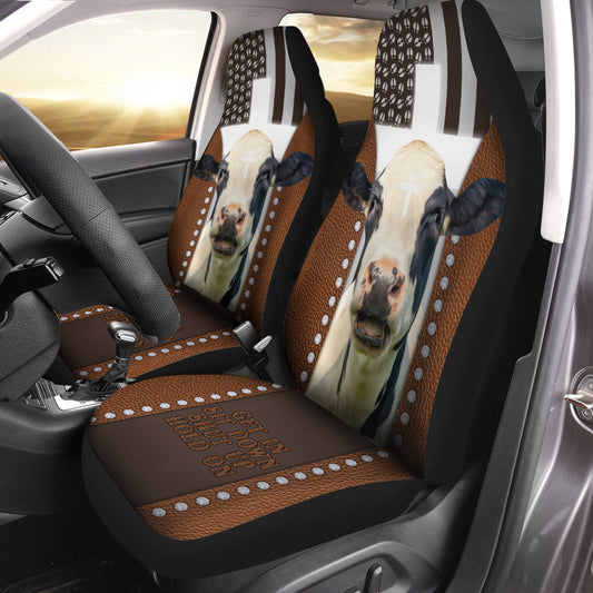 Uni Jesus Holstein Pattern Car Seat Cover Set