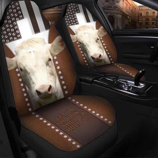 Uni Jesus Charolais Pattern Car Seat Cover Set