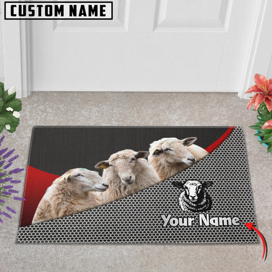 Uni Hair Sheep Metal Pattern Doormat