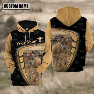 Uni Personalized Name Farm Jersey Black Yellow Hoodie