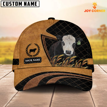 Uni Custom Name Black Hereford Cattle Cap