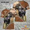 Uni Personalized Name Farm Holstein Cattle Light Brown Hoodie