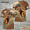 Uni Personalized Name Farm Jersey Cattle Light Brown Hoodie